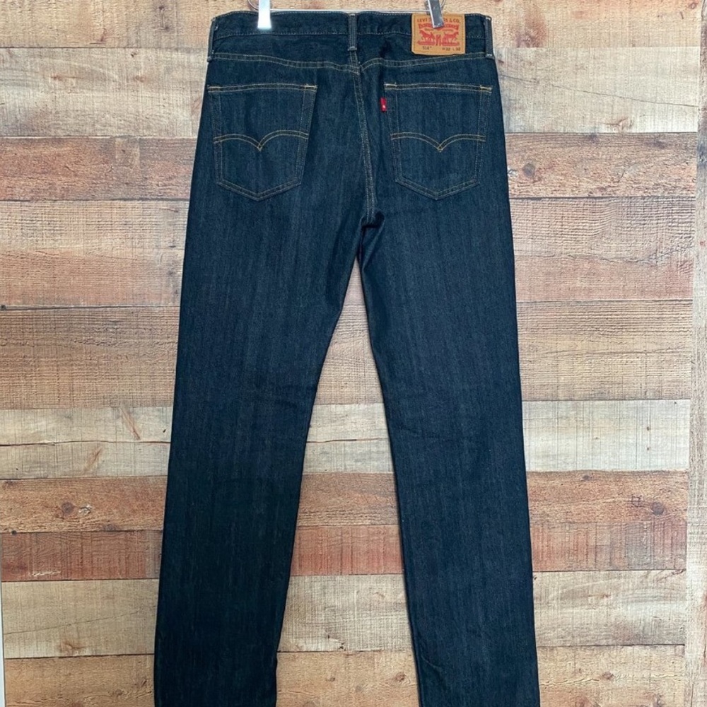 Men's Levi Strauss & Co 514 Straight Fit Dark Wash Jeans W32 L32 #17